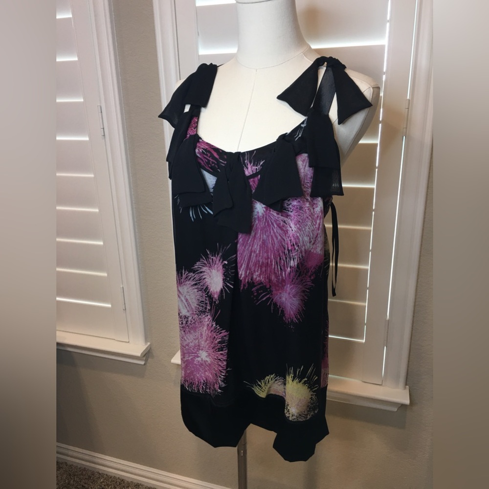 NWT - “DIANE VON FURSTENBERG” TIAROA FIREWORKS 100% SILK TANK TOP – SZ 6